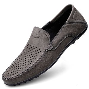 GAI Abito in pelle Traspirante Guida Marche Formale Uomo Mocassini Mocassini Uomo italiano Scarpe pigre Nero Taglie forti 38-47 230403 GAI