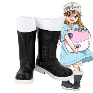 Catsuit Costumes Anime Cells at Work Hataraku Saibou Platelet Cosplay Party Shoes Black Custom Made Boots