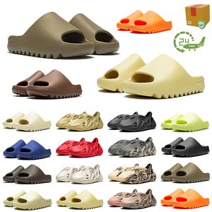 Con scatola Spedizione gratuita uomo donna Slide Onyx Desert Sand Grey Sandali Moon Grey Clay Slides Pantofole firmate in resina ossea Green Glow