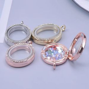 Hänghalsband 1pc oval flytande minne relicario locket för levande medaillon charms kvinnor smycken tillverkning