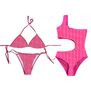 Designer-Frauen-Badebekleidungs-reizvoller hohler Badeanzug-Buchstabe-Druck-Badeanzug-zweiteiliger Bikini-Satz