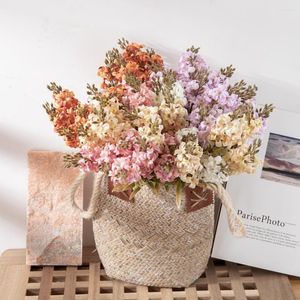 Decorative Flowers 5 Head Hyacinth Artificial Flower INS Wind Simulation Home Decoration Wedding Accessories Boda