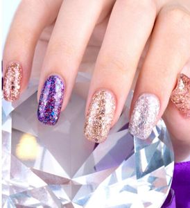 Professioneller UV-Gelpolish-Diamant-Glitzer-UV-Nagellack, Nagelkunst, Maniküre, UV-Nagelgelpoliermittel, Soak Off-Pailletten-Gel2788348