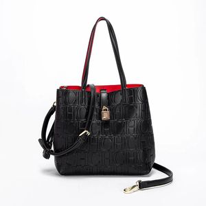 Sacos de noite CHHC textura de couro relevo padrão balde saco casual mulheres luxo designer bolsa bolsa moda feminina ombro 231102