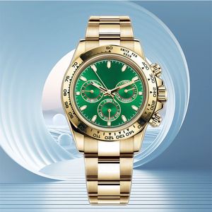 U1 Erstklassige AAA-Luxusuhren für Herren, grünes Zifferblatt, mechanisch, Dytonas-Uhren, Armbanduhren, wasserdichte Uhr, Herren-Armbanduhren, Uhr Panda Men, montre reloj