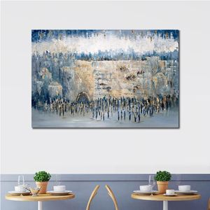 Jüdisches Jerusalem-Leinwanddruck, westliche Klagemauer, moderne Malerei, Landschaft, HD-gedruckte Poster, abstrakte Bilder für Wohnzimmer, Esszimmer, Dekoration