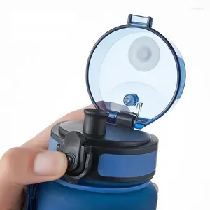 Bottiglie d'acqua di grandi dimensioni, a prova di perdite, caraffe da litri, palestra, capacità fitness, 1 bottiglia da viaggio sportiva in plastica, colorata all'aperto