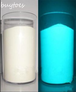 Vitt glödande grönt ljus Lysande pulverfosforpigment500Gbagnoctilucent pulver glöd i mörkt dammpigment för Paint4386413