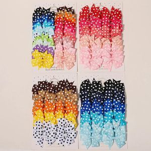 ヘアアクセサリー20pcs/set polka dot bow lips for kids girls boutiqueかわいいヘアリップ甘いプリントヘアピンファッション子供