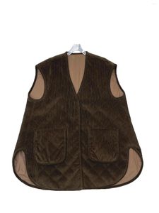 Women's Vests Corduroy Vest Fashion Senior bekväm atmosfär 2024 Fall och vinter 1021