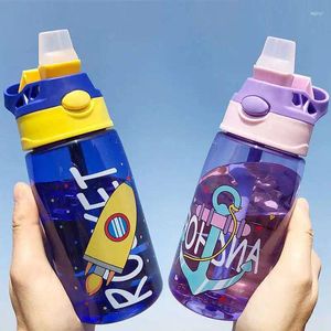 ウォーターボトル子供用飲料幼稚園キッズストローカップ小さな男の子クリエイティブダックビークプラスチック漫画かわいいポータブル