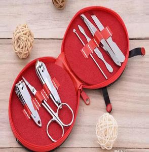 N 7pcsSet Cute Animals Nail Art Manicure Set Nail Clipper Eyebrow Scissor Cliper Ear Spoon Doubleheaded Dead Skin Nipper Kit 7054246