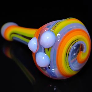 glass smoking pipe glass pipe bowl for smoking stunning colors handblown bubbler glass pipe Affordable Glass Herb Pipe