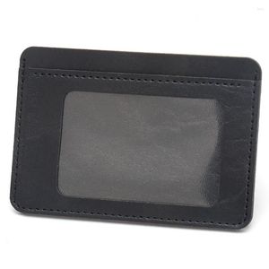 Card Holders Ultra-thin Id Holder Mini Business Bank Case Black Women Men Wallet Small Cards Cover Pouch Bag