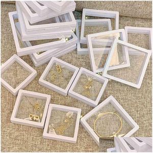 Jewelry Stand 10Pcs Set 3D Floating Display Case Stands Holder Suspension Storage For Pendant Necklace Bracelet Ring Coin Pi Dhgarden Dhykl