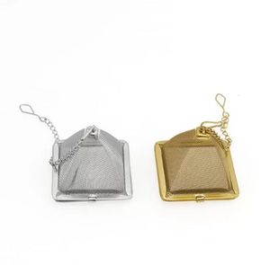 100pcs/lot Stainless Steel Pyramid Tea Infuser Tea Strainer Loose Teapot Leaf Filter Teaware Tool Accessories E0403