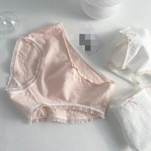 Women's Panties 18 Pieces Japanese Korean Women's Cute Underwear Fungus Edge Women's Cotton Student French Small Fresh Pure Desire Pants 230403