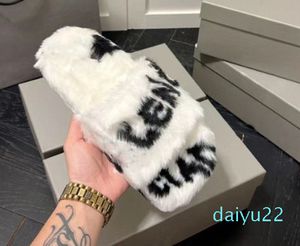 top quality Casual Shoes Winter Women House Slippers Faux Fur Fashion Warm Woman Slip on Flats Female Slides Black Pink cozy home furry slippers