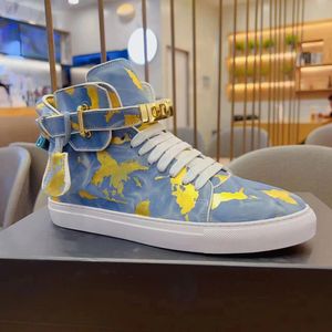 24SS Scarpe da uomo di alta qualità con chiusura alla moda Scarpe basse in vera pelle Arena Sport Sneakers Luxury High Top Designer Casual Snekers Taglia 38-46