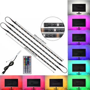 Strisce USB LED Strip Light TV Sfondo Illuminazione Kit Lampada Impermeabile IP30 IP65 5V 2x50cm 2x100cm 4x50cm