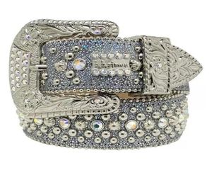 Top Designer Belt Simon Belts for Men Women Shiny diamond belt Black on Black Blue white multicolour with bling rhinestones as gift5817061