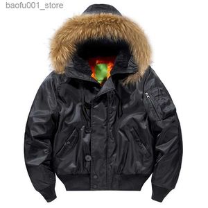 Masculino para baixo parkas estofamento masculino inverno bombardeiro casaco pesado jaquetas com capuz acolchoado streetwear gola de pele barato curto parka y2k 2023 q231103