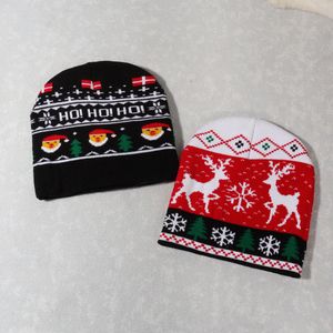 Santa Elf stickad hatt vuxen jul beanie stickad hatt söt santa vinter varm hatt