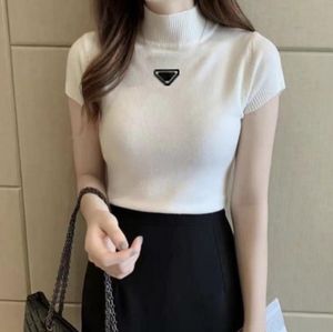 Women Sweater Woman Knits & Tees Short sleeve Classical English Word Printing O-neck Cardigan Sweaters Pullover Dress Skirt Luxury Designer