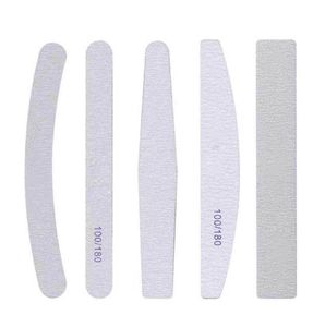 10Pcs 2 way Gray Color 100180 Grit Nail File Buffer Block Nail Art Sanding Buffer Files For Salon Manicure UV Gel Tips Washable F3592002