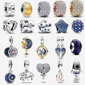 Sparkling Splitable Angel Wings Dangle Charm DIY fit Pandoras Bracelet for women designer Necklace Pendant luxury holiday gifts Christmas jewelry with box