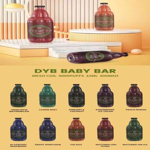 100% Electronics Cigarettes DYB BABY BAR 6000 puffs 10ml 600mah Unique beer bottle style Welcome to inquire more product information