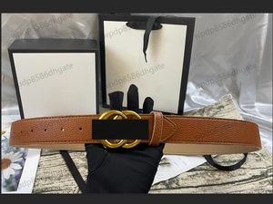 Fashion Classic Men Designer Belts Womens Mens Ny Litchi Mönster Casual Letter Smooth Buckle Luxury Belt 18 Färger Bredd 2,0 cm 3,4 cm 3,8 cm