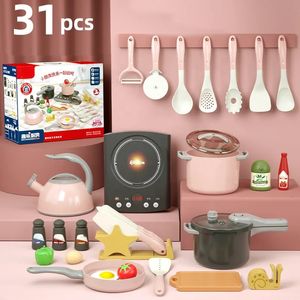 Cucine Gioca con il cibo Fai da te Finta Simulazione Casa Tagliata di verdure Cucina Set da gioco Illuminazione per bambini Giocattolo divertente Regali per bambini 231110