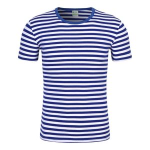 Men's T-Shirts 65% Cotton 35% Spandex Russian Telnyashka T-shirt Striped Blue Russian Army Navy Special Forces 82n Men's T-Shirt 230403