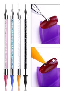 Dualended Nail Dotting Pen Crystal Beads Handle Rhinestone Studs Picker Wax Pencil Manicure Acrylic Nails Art Tools D309509322