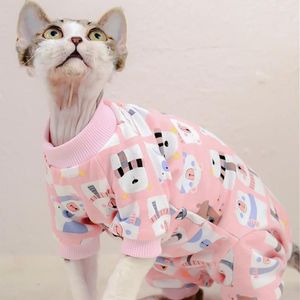 Cat Costumes Sphynx Clothes Cute Cotton Kitten Tuta Warm Cats Tuta Felpe con cappuccio per Sphinx Devon Ropa Para Gato