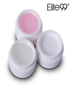 Prego gel inteiro 10 pçs elite99 uv construtor arte dicas manicure extensão rosa branco claro transparente 3 cores 15g9228987
