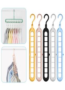 Clothes Hanger Racks Multiport Support Circle Clothes Drying Multifunction Plastic Scarf Hangers Storage Rack63042605928966