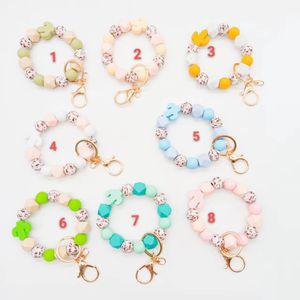 Cross-border New Beaded Bracelet Key Chain Cactus Silicone Beaded Bracelet