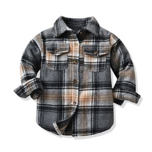 Camicie per bambini Camicia invernale a maniche lunghe da bambino per bambini Top Coat Abbigliamento per bambini Camicia per bambini solida T-shirt grafica per ragazzini 230403