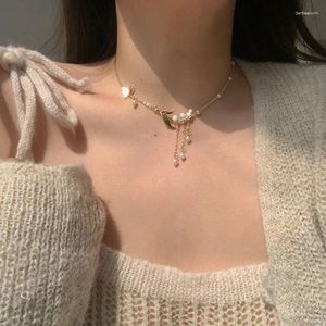 Chains Personalized White Lily Of The Orchid Tassel Necklace Super Fairy Forest Flower Collarbone Chain Niche
