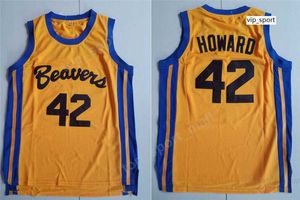 Maglia alta / top Scott Howard Moive Basketball Beacon Beavers Maglie gialle Versione cinematografica americana stato di qualità cucita a buon mercato