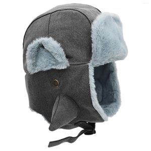 Basker män kvinnor ryska vinterbomber hatt ushanka med öronflikar faux päls trapper öronflikar varm mössa för snö