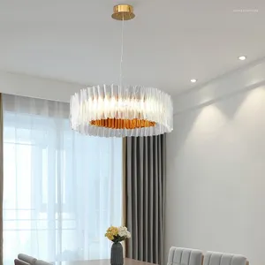 Chandeliers Italy Designer Acrylic Ceiling Chandelier For Art Restaurant El Dining Living Room Kitchen LED Decor Hanging Lamp Ring Light