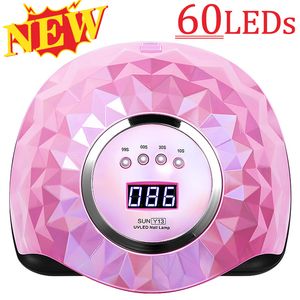 Сушилка для ногтей 60LEDS UV Nail Lamp для гелевого лака для ногтей сушил умный датчик низкий тепловой