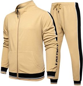 Erkeklerin Trailsuits Erkekler Atletizm Sonbahar ve Kış Tam Zip Sweatshirt Jogging Pantolon Sıcak Spor Giyim Egzersiz Giyim Men Giyim 230403