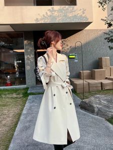 Women's Trench Coats Windbreaker Coat Mid Length 2023 Spring And Autumn Korean Version Loose British Style Suit Collar Casual