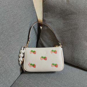 Borsa a tracolla 26 stili Borse firmate perla borse da donna di lusso Borsa sotto le ascelle Fiore Borsa a spalla singola lusso Borsa a mano Portafogli Mahjong fragola 230318