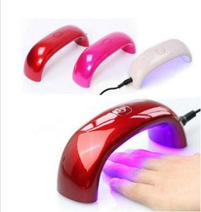 Mini USB 9W 3 LED UV Nail Dryer Lampada polimerizzante Macchina Gel Polish Potente luce per unghie Colori ad asciugatura rapida6165997