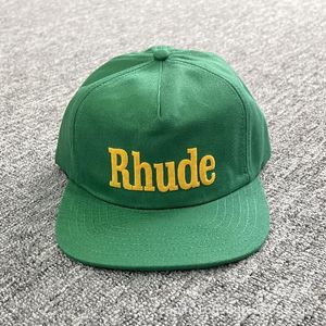 Rhude Ball Caps Tide Brand American Truck Hat Hat Baseball Luxury Fashion Classic Trendy Brand Hat Men Style Style Flat Brim Base Baseball Rhude Cap 957